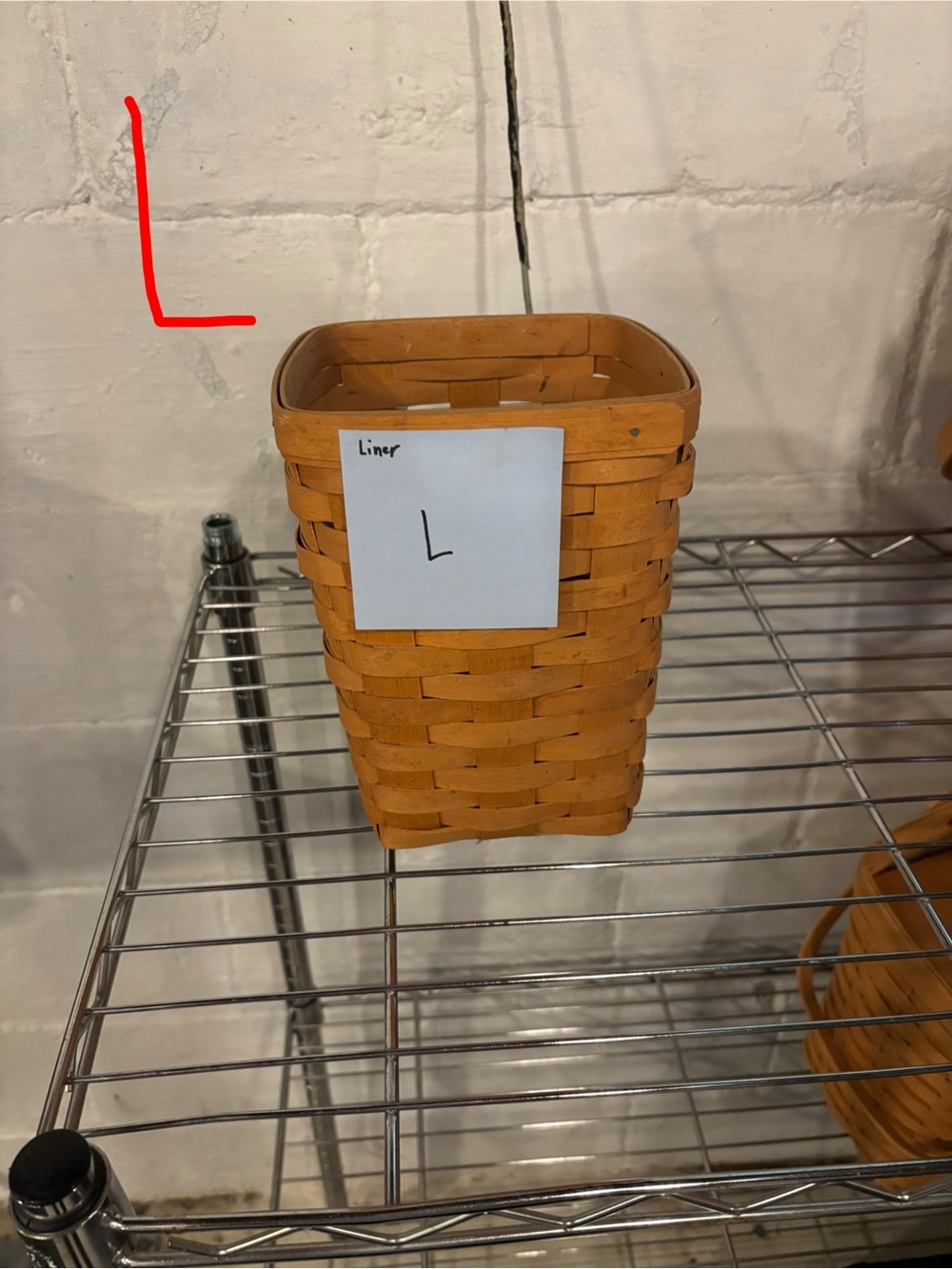 Longaberger Honey Tan Woven Rectangular Basket